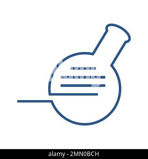 Eine Vektordarstellung des Chemistry Laboratory Pen Vector-Symbols auf isoliertem weißem Hintergrund Stock Vektor