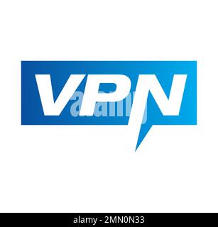 Monogramm Logo Anfangsbuchstaben VPN-Abbildung auf weißem Hintergrund isoliert Stock Vektor