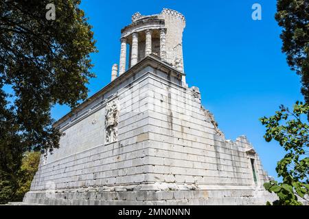 Frankreich, Alpes-Maritimes, La Turbie, Trophée d'Auguste oder Trophée des Alpes, römisches Denkmal, erbaut im Jahr 6 v. Chr. Stockfoto