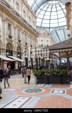 Italien, Mailand, die Galleria Vittorio Emanuele II, eines der weltweit ältesten Einkaufszentren. Stockfoto