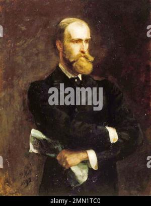 CHARLES STEWART PARNELL (1846-1891) irischer Nationalist etwa 1880 von einem unbekannten Künstler Stockfoto