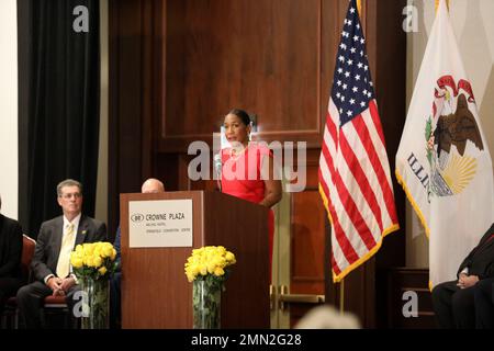 Illinois Lt. Gov. Juliana Stratton Delivers Her Remarks After Being ...