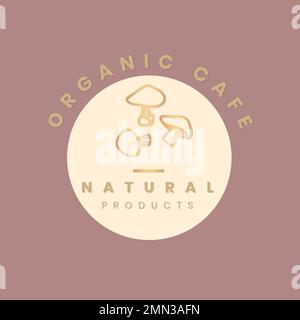 Organic Cafe Business Logo Vorlage, professionelles Design für Bio-Branding-Vektor Stock Vektor