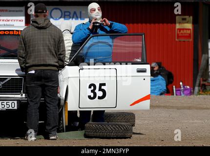 Ein Rallye-Wettbewerb, Linköping, Schweden. Stockfoto