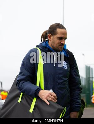 Liverpool, Großbritannien. 29. Januar 2023. Liverpool, England, Januar 29. 2023: Action aus dem FA-Cup-Spiel der Damen zwischen Everton und Birmingham City im Walton Hall Park in Liverpool, England. (James Whitehead/SPP) Kredit: SPP Sport Press Photo. Alamy Live News Stockfoto