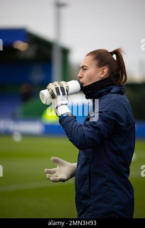 Liverpool, Großbritannien. 29. Januar 2023. Liverpool, England, Januar 29. 2023: Action aus dem FA-Cup-Spiel der Damen zwischen Everton und Birmingham City im Walton Hall Park in Liverpool, England. (James Whitehead/SPP) Kredit: SPP Sport Press Photo. Alamy Live News Stockfoto