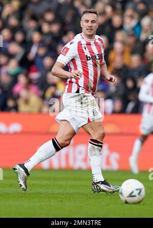 Stoke, Großbritannien. 29. Januar 2023. Phil Jagielka aus Stoke City während des FA-Cup-Spiels im Stadion bet365, Stoke. Der Bildausdruck sollte lauten: Andrew Yates/Sportimage Credit: Sportimage/Alamy Live News Stockfoto