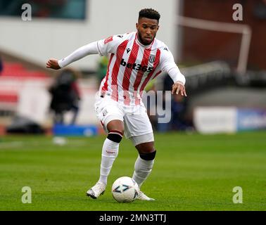 Stoke, Großbritannien. 29. Januar 2023. Tyrese Campbell von Stoke City während des FA-Cup-Spiels im Stadion bet365, Stoke. Der Bildausdruck sollte lauten: Andrew Yates/Sportimage Credit: Sportimage/Alamy Live News Stockfoto