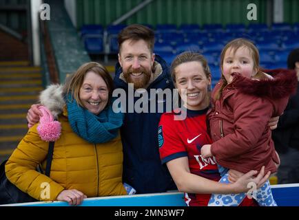 Liverpool, Großbritannien. 29. Januar 2023. Liverpool, England, Januar 29. 2023: Action aus dem FA-Cup-Spiel der Damen zwischen Everton und Birmingham City im Walton Hall Park in Liverpool, England. (James Whitehead/SPP) Kredit: SPP Sport Press Photo. Alamy Live News Stockfoto