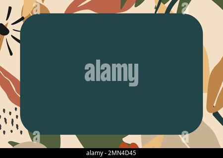 Abstrakt botanischen Rahmen Hintergrund, Erdton Design Vektor Stock Vektor