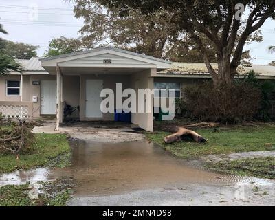 KEY WEST, Florida (Sept 28, 2022) Flutung durch den Sturmaren Ian trifft Naval Air Station Key West, 28. September. Stockfoto