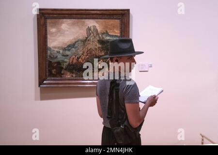 Herri met de Bles: "Der letzte Erscheinen Christi für seine Jünger". Museo Nacional de Bellas Artes, Buenos Aires, Argentinien Stockfoto