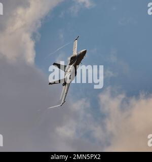 Swiss F-18 wird um RIAT2022 Uhr ausgestellt Stockfoto