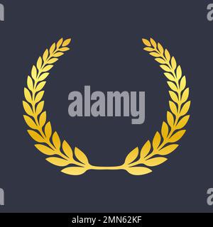 Goldenes Kranz Siegessymbol Vektordarstellung Stock Vektor