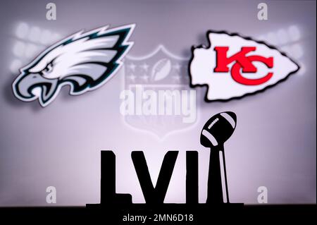 PHOENIX, USA, 30 3. JANUAR 2023: Super Bowl LVII. 2023 NFL Finals, Philadelphia Eagles gegen Kansas City Chiefs Stockfoto