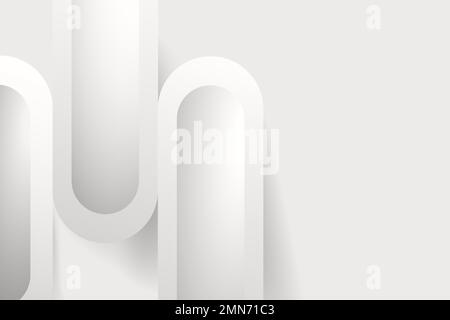Abstrakter geometrischer Hintergrund, weißer Minimalvektor 3D Stock Vektor