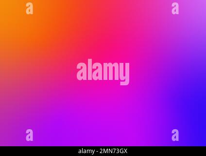 Farbverlauf, Körnung, Gitterverlauf, abstrakter Hintergrund, Bild, Farben: Hell, Neon, Regenbogen, Orange, Pink, Lila, Blau, Illustration Stockfoto