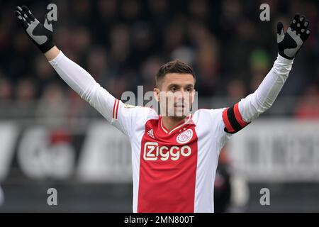 ROTTERDAM - Dusan Tadic von Ajax während des niederländischen Premier-League-Spiels zwischen sbv Excelsior und Ajax im Van Donge & De Roo Stadion am 29. Januar 2023 in Rotterdam, Niederlande. ANP GERRIT VAN KOLOLEN Stockfoto