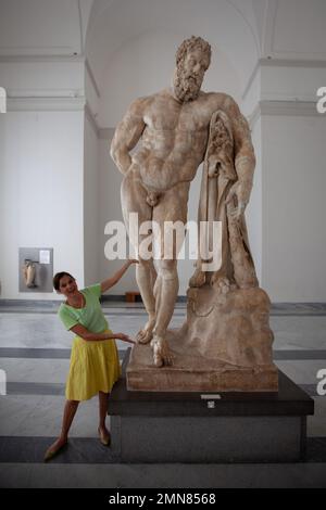 Ercole Farnese, Hercules, Museo Archeologico, Neapel, Italien Stockfoto