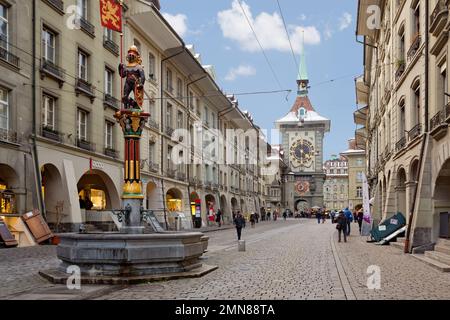 Altstadt von Bern, schweizer Hauptstadt im Winter, Schweiz Stockfoto