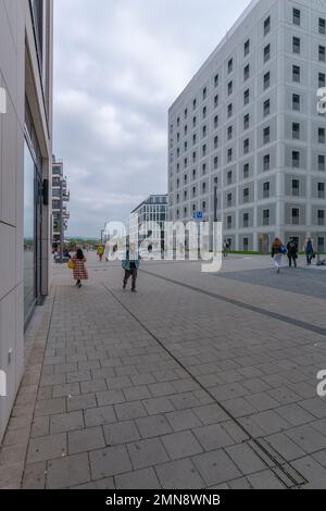 Europa Viertel oder European Quarters, Stuttgart, Baden Wüerttemberg, Süddeutschland, Cetral Europe Stockfoto