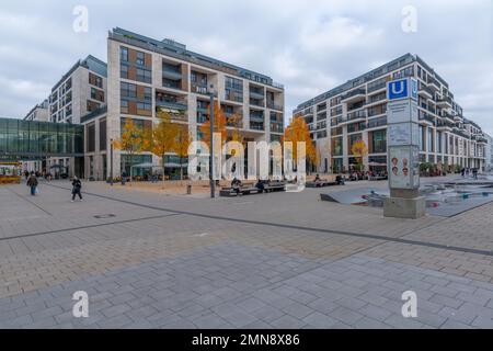 Europa Viertel oder European Quarters, Stuttgart, Baden Wüerttemberg, Süddeutschland, Cetral Europe Stockfoto