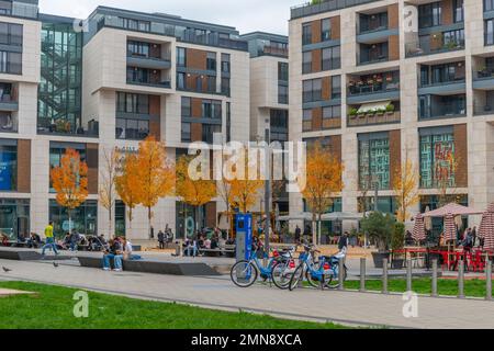 Europa Viertel oder European Quarters, Stuttgart, Baden Wüerttemberg, Süddeutschland, Cetral Europe Stockfoto