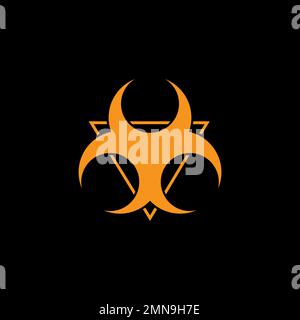 vektor des Logos für biologische gefahrenstoffe .Vorlage für das Illustrationsdesign. Stockfoto