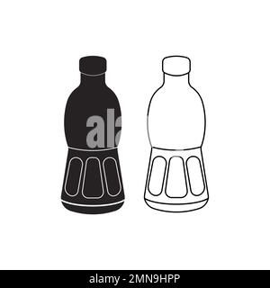 Design-Vorlage für Vektordarstellung für Flaschensymbole Stockfoto