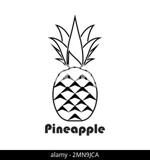 Ananas-Vektorsymbol, Logo-Designvorlage. Stockfoto