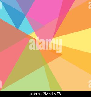Farbenfroher Dreieckshintergrund, Vektordarstellung abstraktes Design. Stockfoto