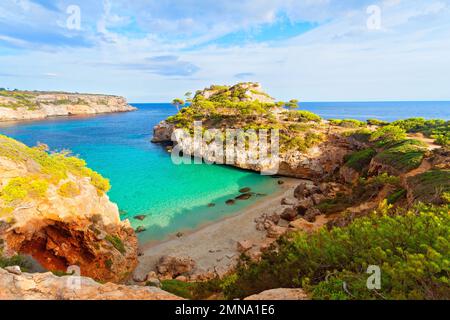 Wunderschöner Strand Caló des Moro auf Mallorca, Balearen, Spanien Stockfoto