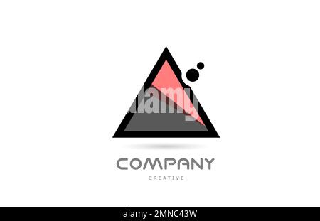 Rosa Ein Logo mit geometrischem Buchstaben und Punkten in Schwarz und Weiß. Kreative Vorlage für Unternehmen und Unternehmen Stock Vektor