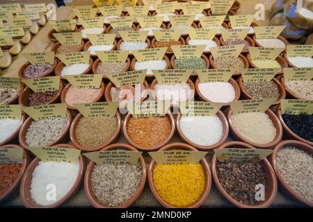 Mercado de Santa Catalina, Barrio de Santa Catalina, Palma, Mallorca, Balearen, Spanien. Stockfoto