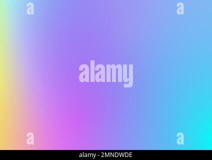 Farbverlauf, Gitterverlauf, abstrakter Hintergrund, Bild, Körnung, Farben: Hell, Regenbogen, Pastellfarben, Gelb, Pink, Lila, Blau, Illustration Stockfoto