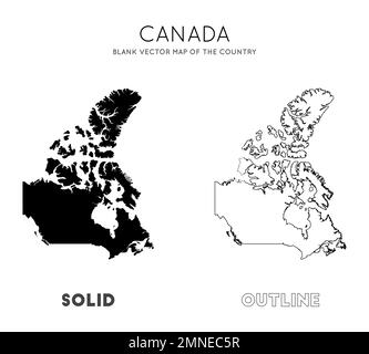 Kanada-Karte. Leere Vektorkarte des Landes. Borders of Canada für Ihre Infografik. Vektorabbildung. Stock Vektor