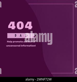 Zusammensetzung der Hilfe fördert den Zugriff auf unzensierten Informationstext auf violettem Hintergrund Stockfoto
