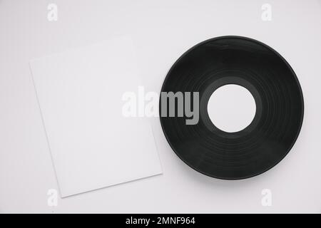 Vinyl-Mockup-Papier. Auflösung und hochwertige schöne Fotos Stockfoto