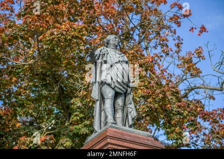 Denkmal für König Friedrich Wilhelm II. Schulplatz, Neuruppin, Ostprignitz-Ruppin Bezirk, Brandenburg, Deutschland Stockfoto