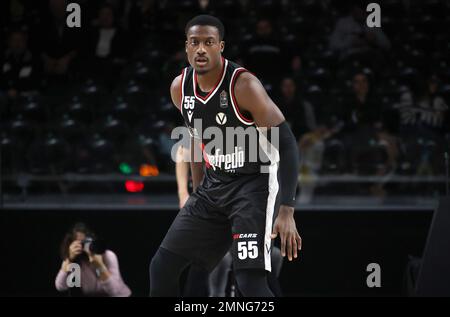 Bologna, Italien. 29. Januar 2023. Awudu Abass (Segafredo Virtus Bologna) während des italienischen Basketballspiels Segafredo Virtus Bologna gegen Tezenis Scaligera Verona - Bologna, 29. Januar 2023 in der Segafredo Arena - Foto: Michele Nucci Credit: Independent Photo Agency/Alamy Live News Stockfoto