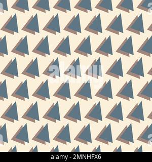 Geometrisches Muster Mit Dreiecken. Darstellung Des Minimalistischen Vektors In Blau Und Braun Stock Vektor