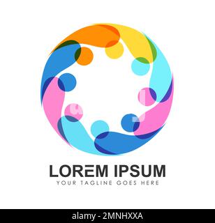 Vektorsymbol für geometrische Personen-Logos Darstellung des Zeichens auf weißem Hintergrund isoliert Stock Vektor