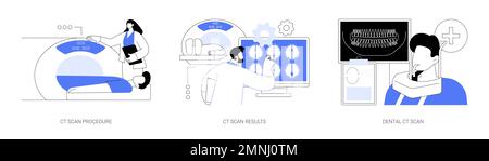 Diagnostische radiologische abstrakte Konzeptdarstellungen. Stock Vektor
