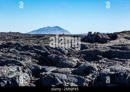 USA, Idaho, Arco, Lava fließt am Craters of Moon National Monument Stockfoto