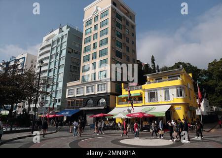 Blick auf Stanley Main Street, Südseite der Hong Kong Island 23. Januar 2023 Stockfoto