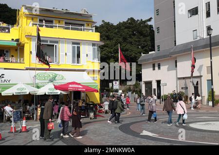 Blick auf Stanley Main Street, Südseite der Hong Kong Island 23. Januar 2023 Stockfoto