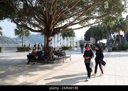 Blick auf Stanley Plaza, Südseite von Hong Kong Island, Hong Kong, China 23. Januar 2023 Stockfoto