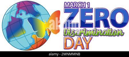 Designanschauung des Banners „Zero Discrimination Day“ Stock Vektor