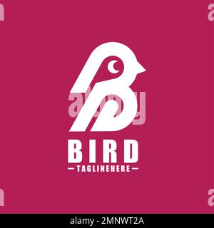 Bird-B-Logo – Vorlage für Vektor-Logo Stock Vektor