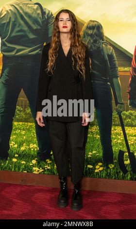 New York, USA. 30. Januar 2023. Herdis Stefansdottir nimmt am 30. Januar 2023 an der Weltpremiere von Knock at the Cabin by Universal Pictures im Jazz im Lincoln Center in New York Teil. (Foto: Lev Radin/Sipa USA) Guthaben: SIPA USA/Alamy Live News Stockfoto